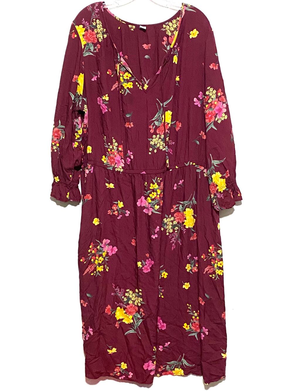 Old Navy Floral Dress 3X Peasant Milkmaid Cottagecore Prairie Farmhouse Rustic